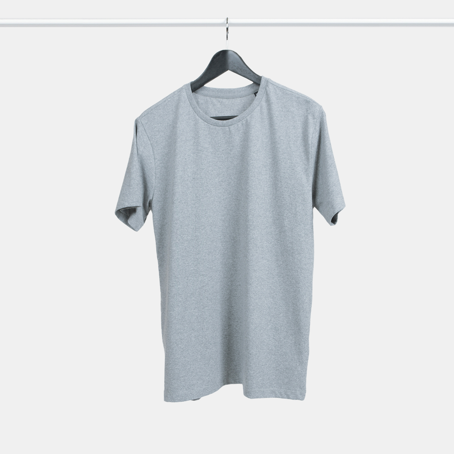 Genanvendt T-shirt i gråmelange til mænd fra A-PIONEER